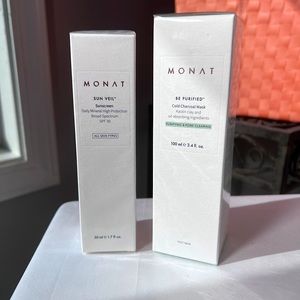 NEW Monat Skincare Bundle [be purified + sunscreen] Sealed in box